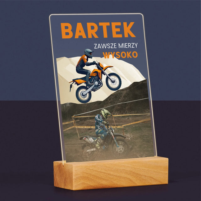 Zdjęcie I Podpis: Zawsze Mierzy Wysoko - Wydruk Na Szkle Akrylowym