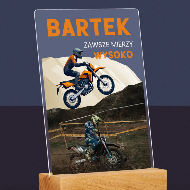 Zdjęcie I Podpis: Zawsze Mierzy Wysoko - Wydruk Na Szkle Akrylowym