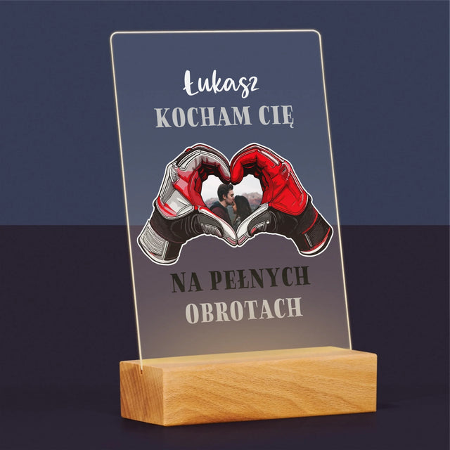 Zdjęcie I Podpis: Kocham Cię Na Pełnych Obrotach - Wydruk Na Szkle Akrylowym