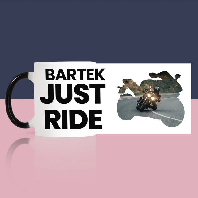 Kształt Ze Zdjęć: Just Ride - Kubek z Nadrukiem