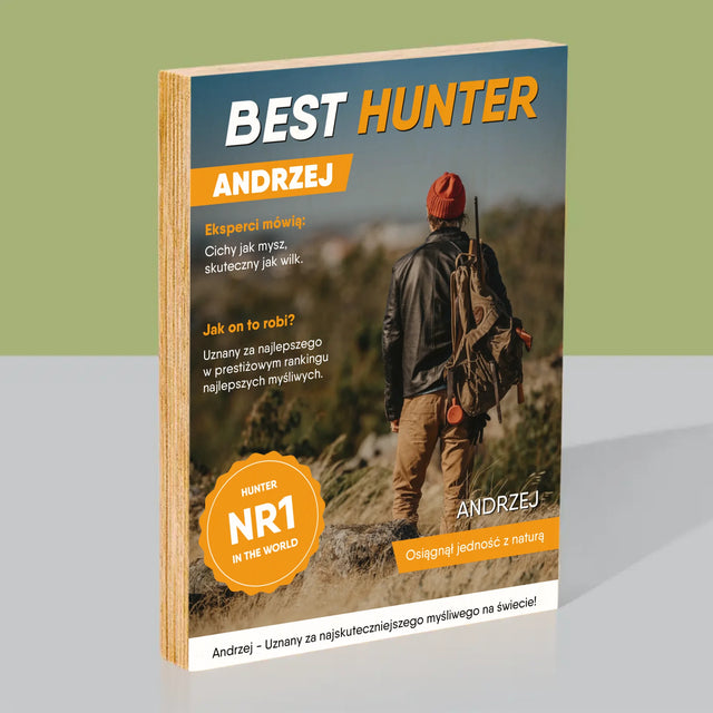 Okładka Magazynu: Best Hunter - Wydruk Na Drewnie