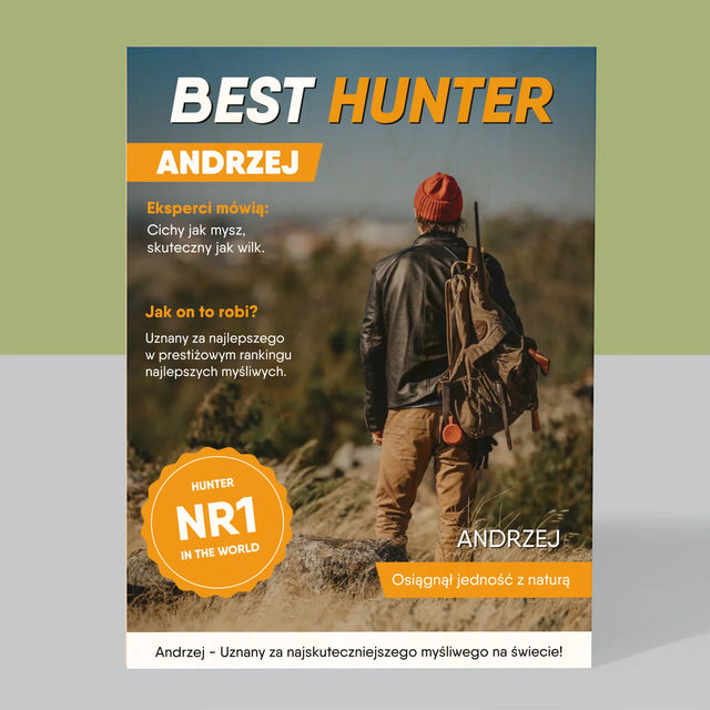 Okładka Magazynu: Best Hunter - Wydruk Na Drewnie