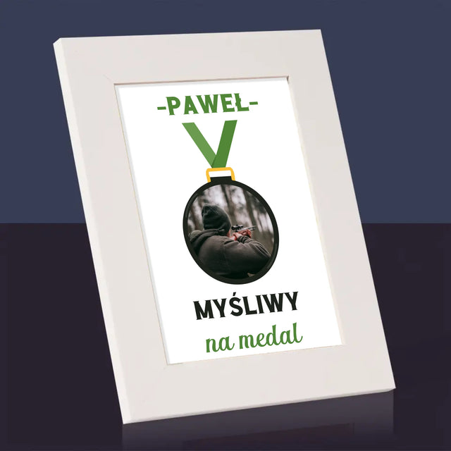 Zdjęcie I Podpis: Myśliwy Na Medal - Ramka Na Zdjęcie