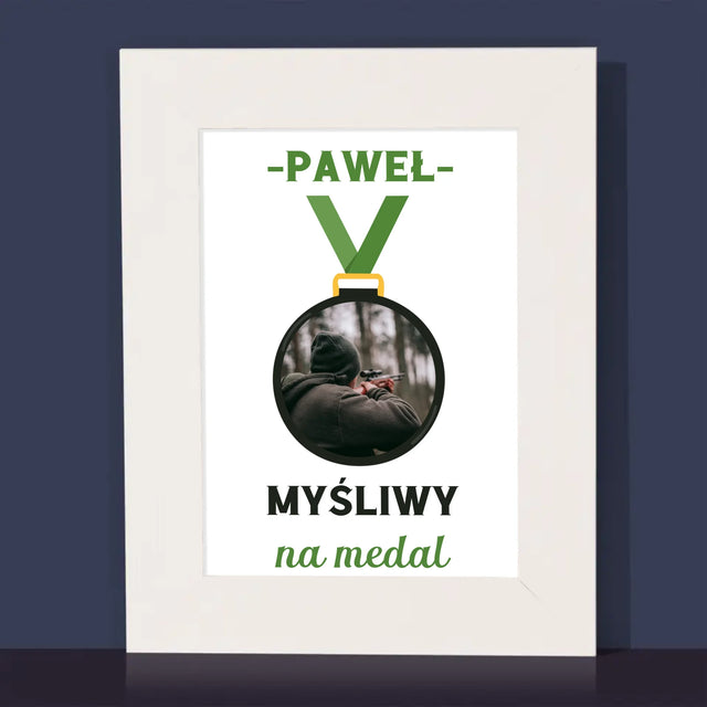 Zdjęcie I Podpis: Myśliwy Na Medal - Ramka Na Zdjęcie