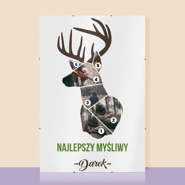 Kształt Ze Zdjęć: Najlepszy Myśliwy - Personalizowany Plakat