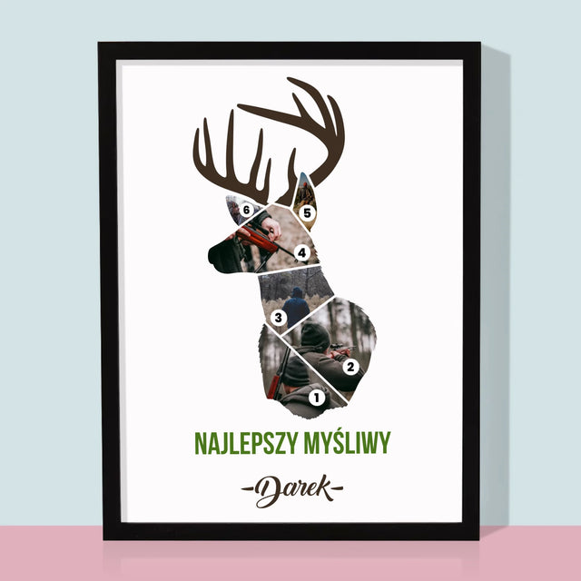 Kształt Ze Zdjęć: Najlepszy Myśliwy - Wydruk Obramowany