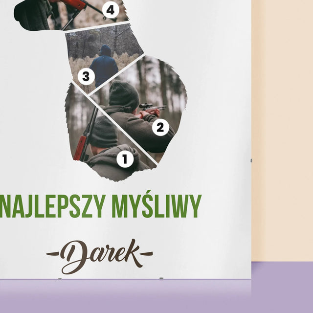 Kształt Ze Zdjęć: Najlepszy Myśliwy - Personalizowany Plakat