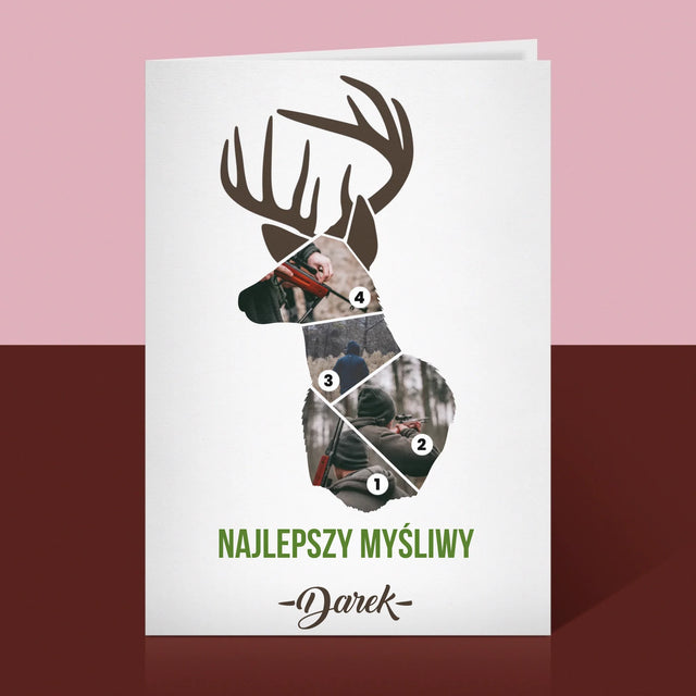Kształt Ze Zdjęć: Najlepszy Myśliwy - Kartka Z Życzeniami