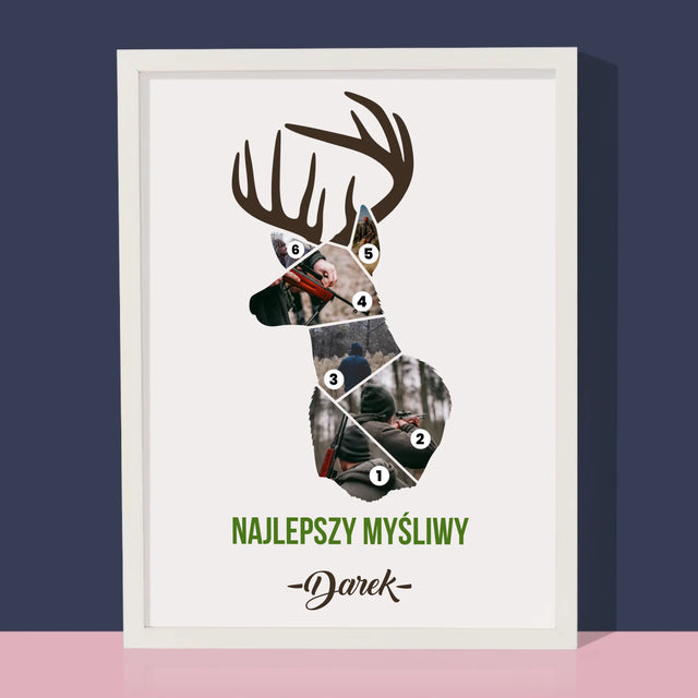 Kształt Ze Zdjęć: Najlepszy Myśliwy - Wydruk Obramowany
