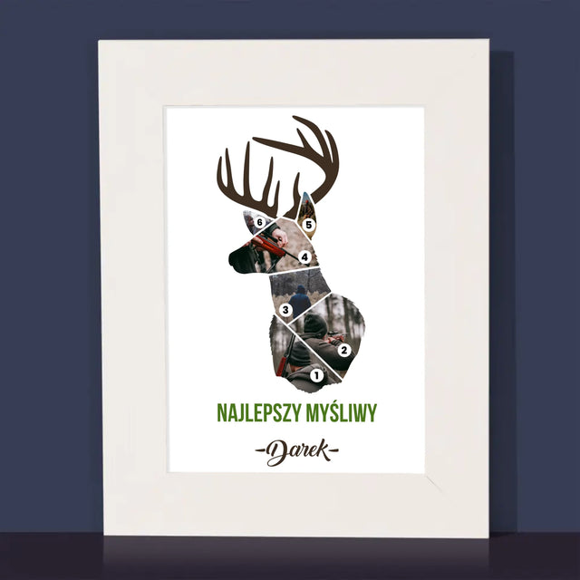 Kształt Ze Zdjęć: Najlepszy Myśliwy - Ramka Na Zdjęcie
