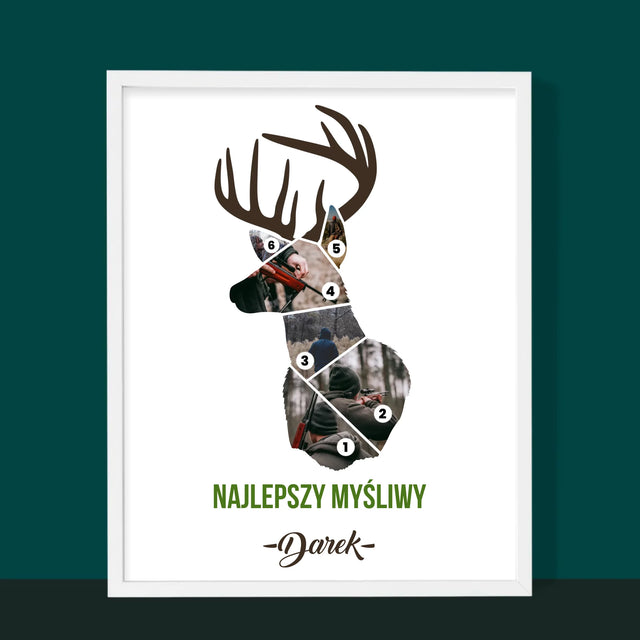 Kształt Ze Zdjęć: Najlepszy Myśliwy - Wydruk Obramowany