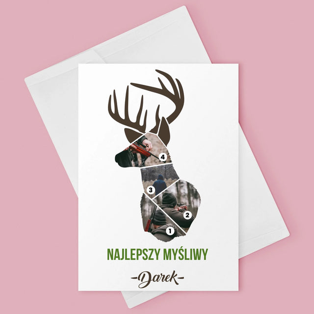 Kształt Ze Zdjęć: Najlepszy Myśliwy - Kartka Z Życzeniami