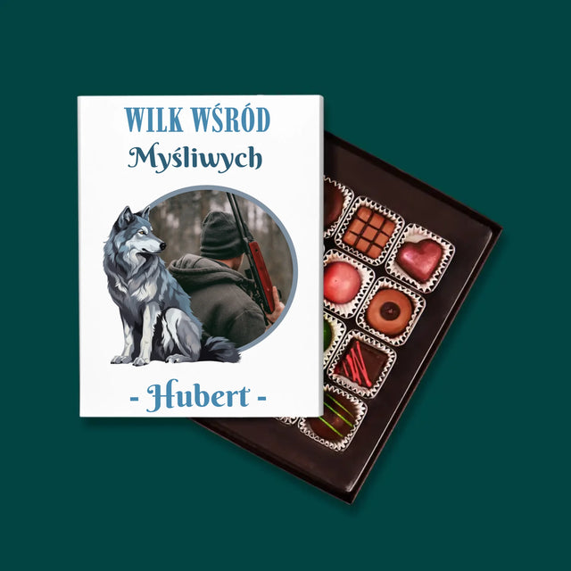 Zdjęcie I Podpis: Wilk Wśród Myśliwych - Personalizowane Praliny