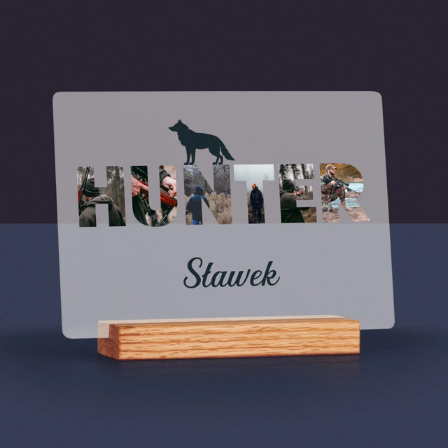 Słowo Ze Zdjęć: Hunter - Wydruk Na Szkle Akrylowym