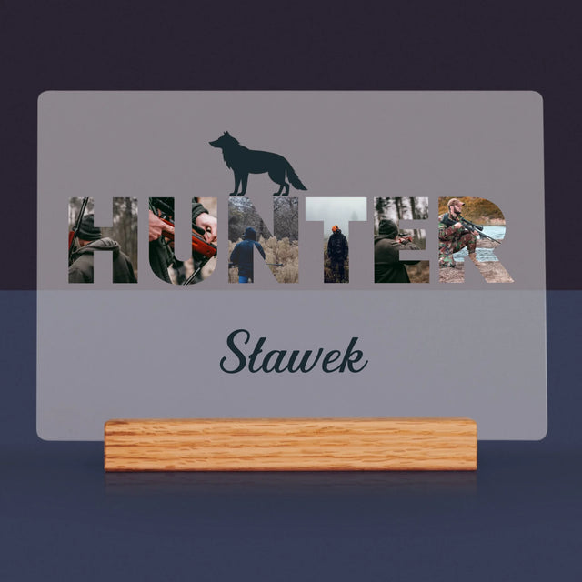 Słowo Ze Zdjęć: Hunter - Wydruk Na Szkle Akrylowym