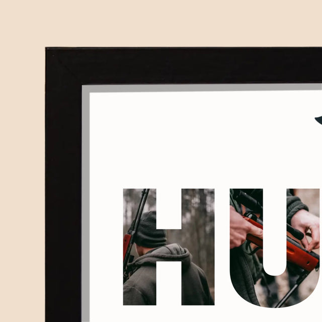 Słowo Ze Zdjęć: Hunter - Wydruk Obramowany 20X40