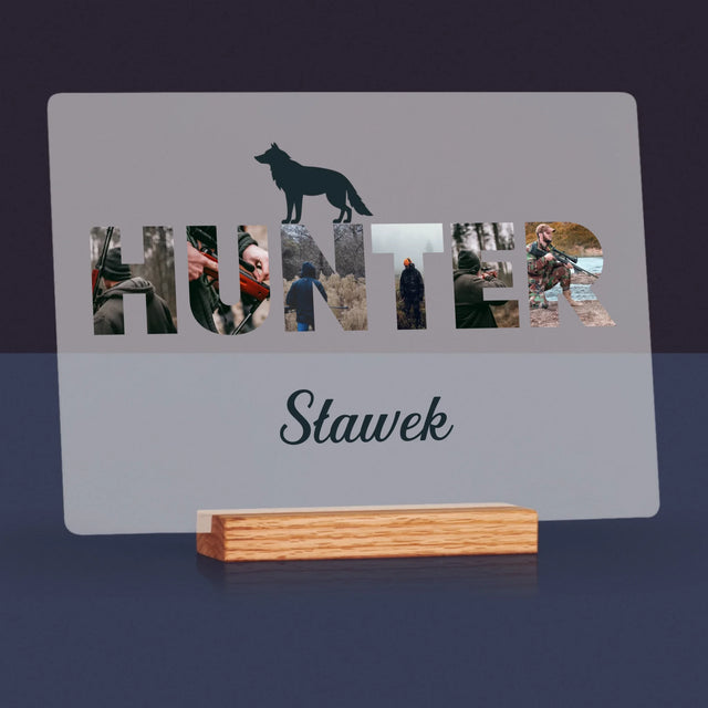 Słowo Ze Zdjęć: Hunter - Wydruk Na Szkle Akrylowym