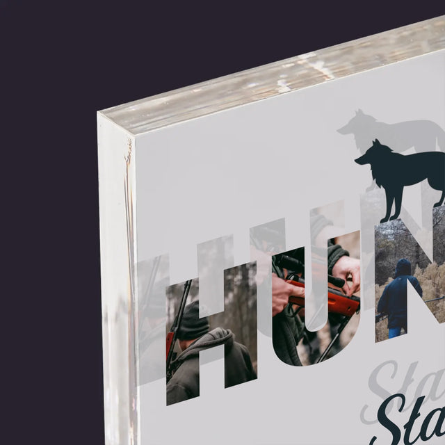 Słowo Ze Zdjęć: Hunter - Blok Akrylowy z Nadrukiem