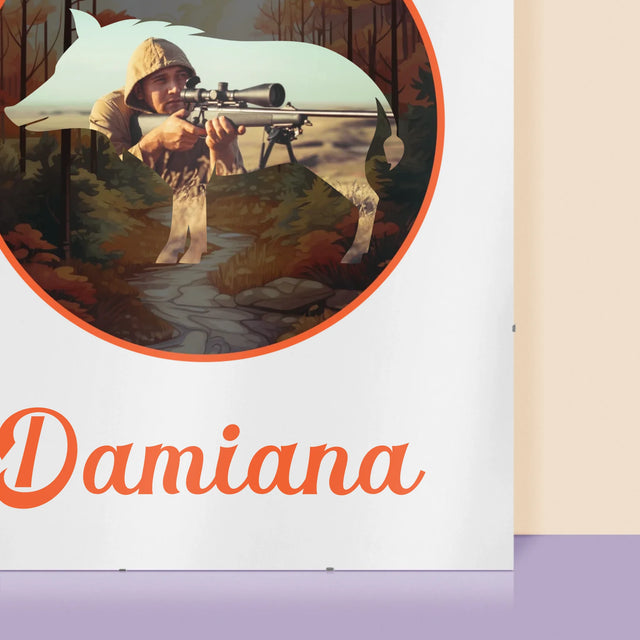 Zdjęcie I Podpis: Myśliwska Pasja - Personalizowany Plakat