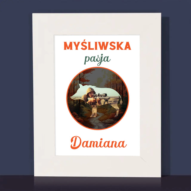 Zdjęcie I Podpis: Myśliwska Pasja - Ramka Na Zdjęcie