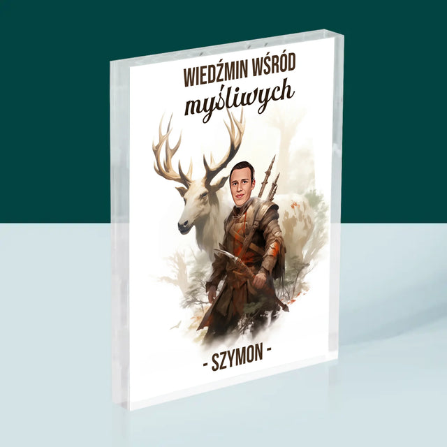 Twoja Postać: Wiedźmin Wśród Myśliwych - Blok Akrylowy z Nadrukiem
