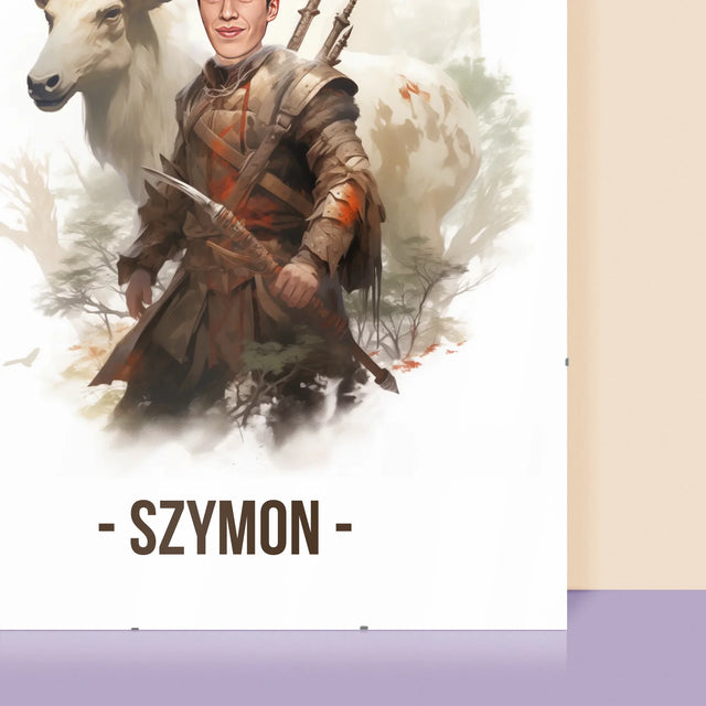 Twoja Postać: Wiedźmin Wśród Myśliwych - Personalizowany Plakat