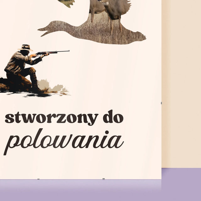 Kształt Ze Zdjęć: Stworzony Do Polowania - Personalizowany Plakat