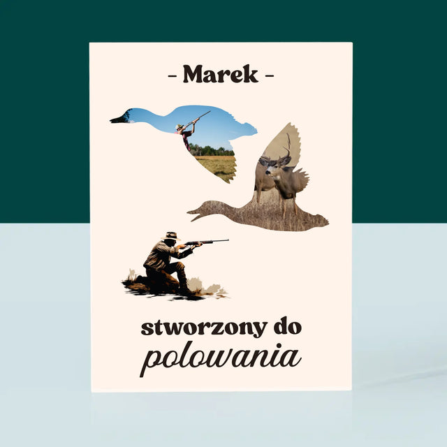 Kształt Ze Zdjęć: Stworzony Do Polowania - Blok Akrylowy z Nadrukiem