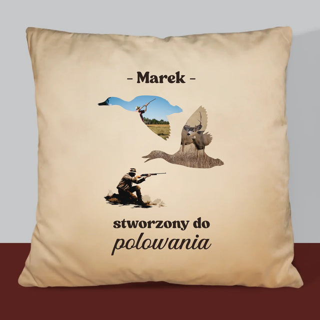 Kształt Ze Zdjęć: Stworzony Do Polowania - Poduszka z Nadrukiem