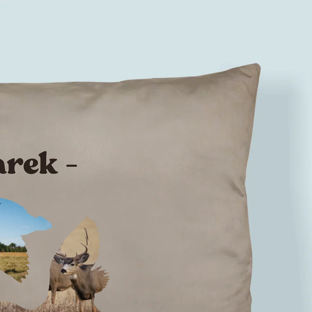 Kształt Ze Zdjęć: Stworzony Do Polowania - Poduszka z Nadrukiem