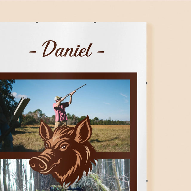 Fotokolaż: Pogromca Dzików - Personalizowany Plakat
