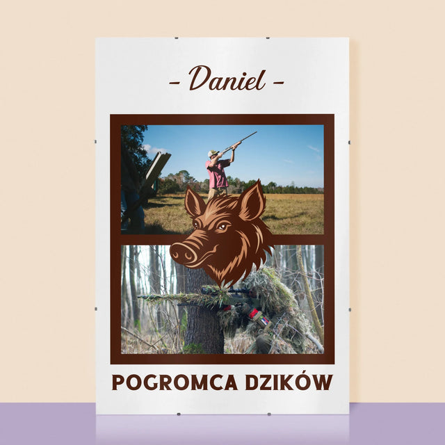 Fotokolaż: Pogromca Dzików - Personalizowany Plakat