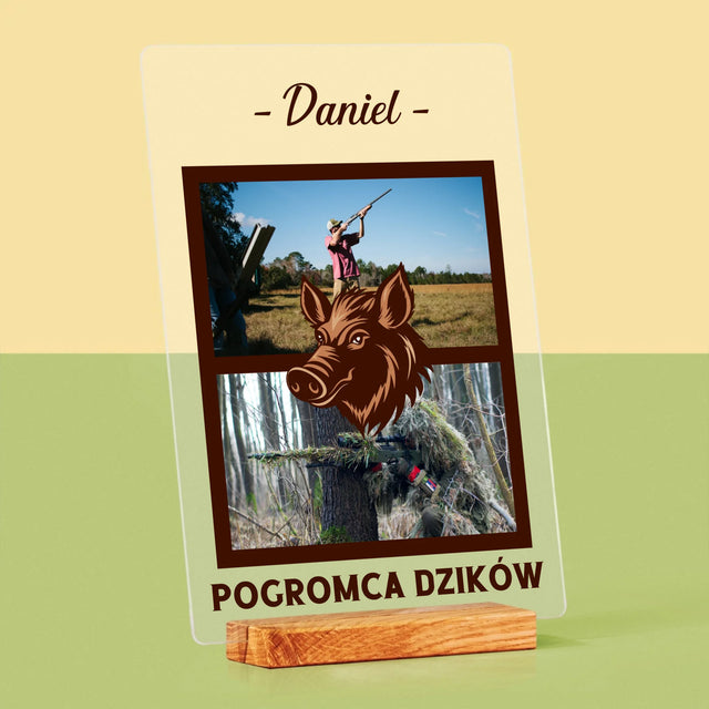 Fotokolaż: Pogromca Dzików - Wydruk Na Szkle Akrylowym