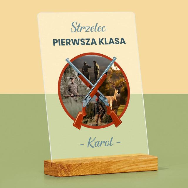 Fotokolaż: Strzelec Pierwsza Klasa - Wydruk Na Szkle Akrylowym
