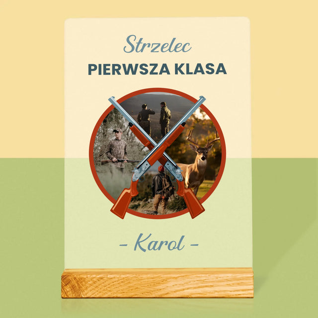 Fotokolaż: Strzelec Pierwsza Klasa - Wydruk Na Szkle Akrylowym