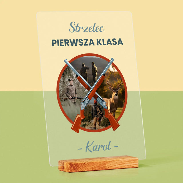 Fotokolaż: Strzelec Pierwsza Klasa - Wydruk Na Szkle Akrylowym