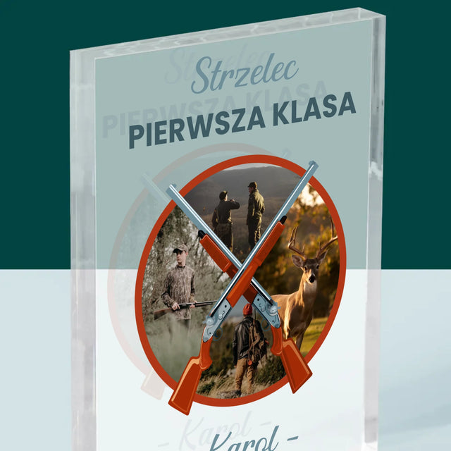 Fotokolaż: Strzelec Pierwsza Klasa - Blok Akrylowy z Nadrukiem
