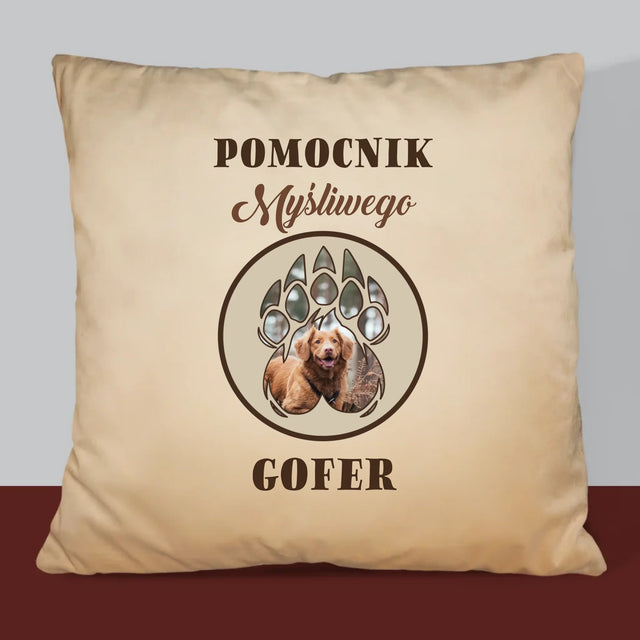Kształt Ze Zdjęć: Pomocnik Myśliwego - Poduszka z Nadrukiem