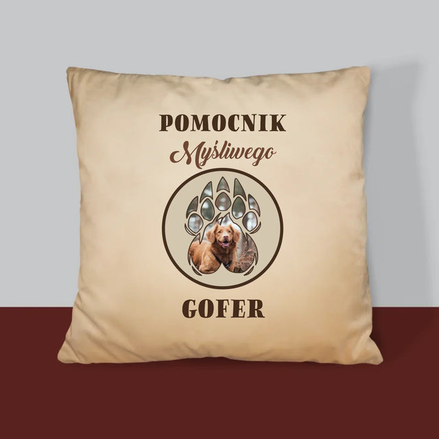 Kształt Ze Zdjęć: Pomocnik Myśliwego - Poduszka z Nadrukiem