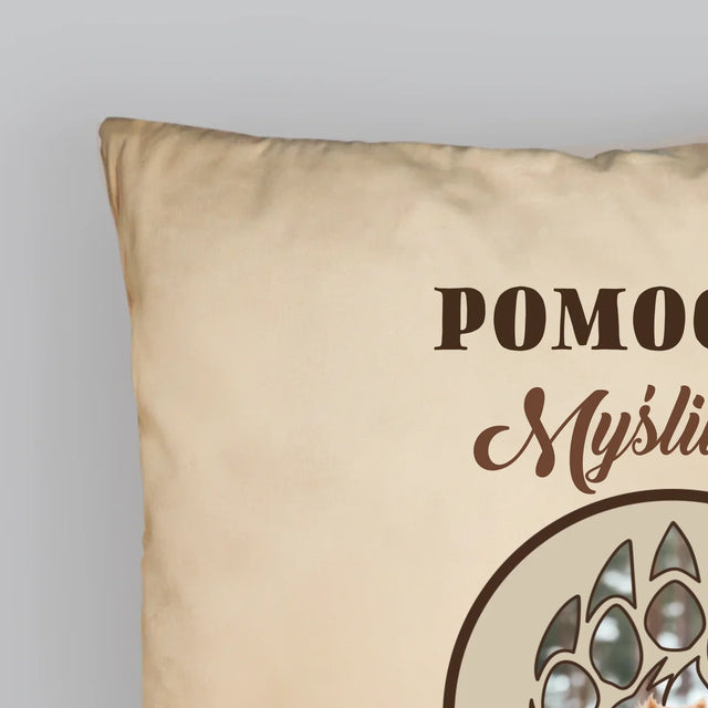 Kształt Ze Zdjęć: Pomocnik Myśliwego - Poduszka z Nadrukiem