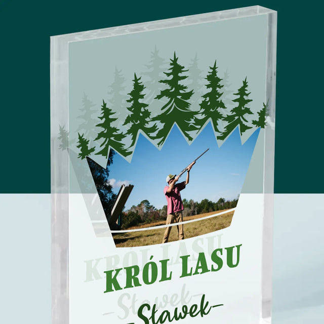 Kształt Ze Zdjęć: Król Lasu - Blok Akrylowy z Nadrukiem