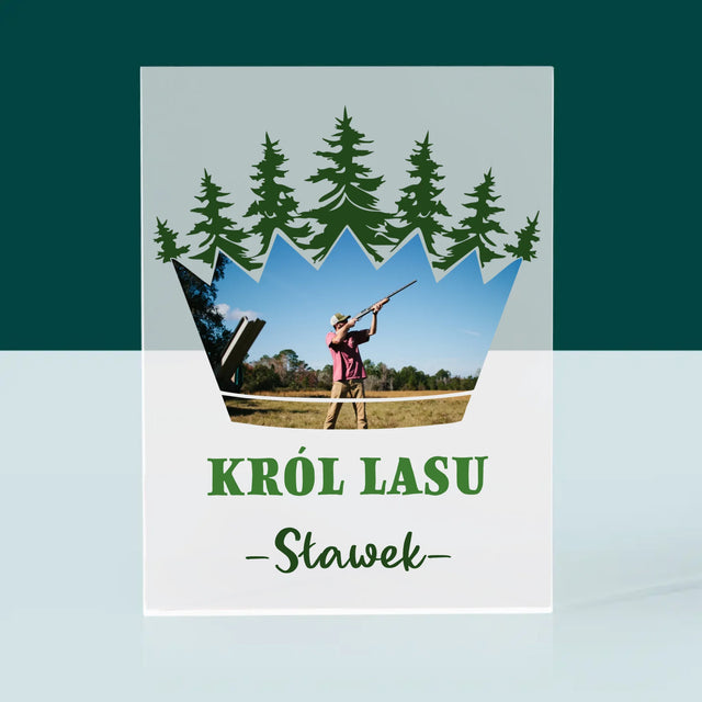 Kształt Ze Zdjęć: Król Lasu - Blok Akrylowy z Nadrukiem