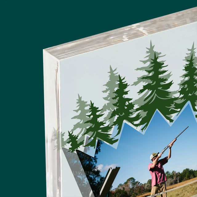 Kształt Ze Zdjęć: Król Lasu - Blok Akrylowy z Nadrukiem