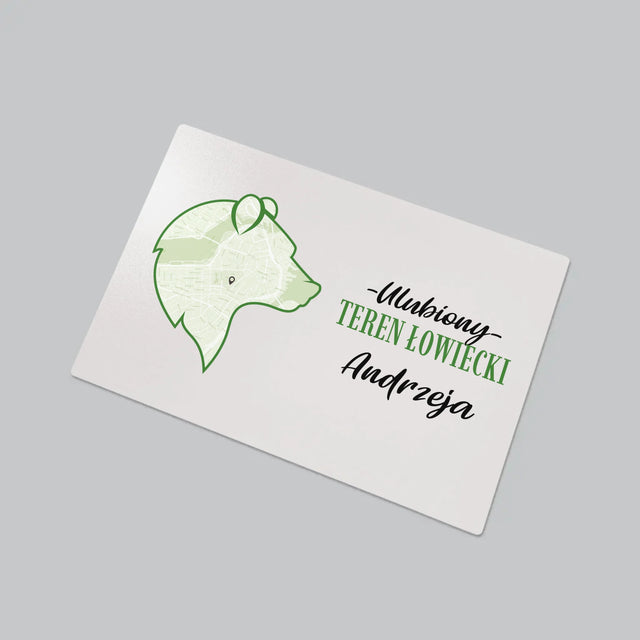 Mapa Miasta: Ulubiony Teren Łowiecki - Podkładka Na Biurko