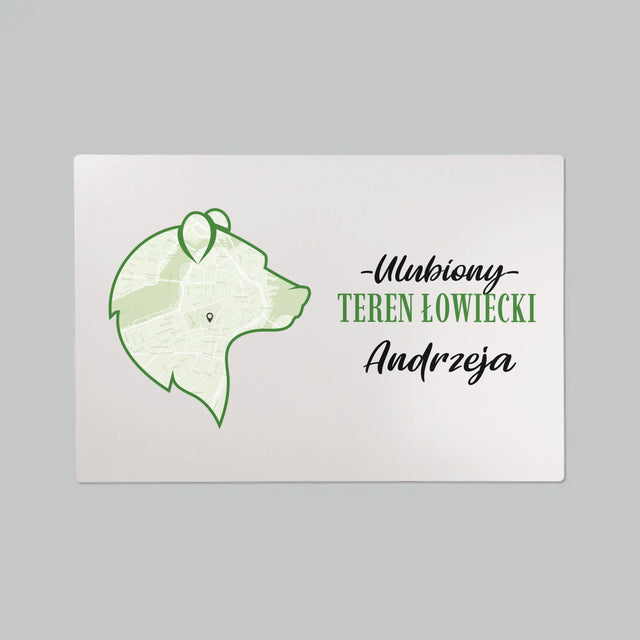 Mapa Miasta: Ulubiony Teren Łowiecki - Podkładka Na Biurko