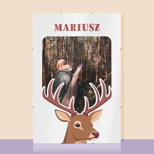 Zdjęcie I Podpis: Jeleń - Personalizowany Plakat