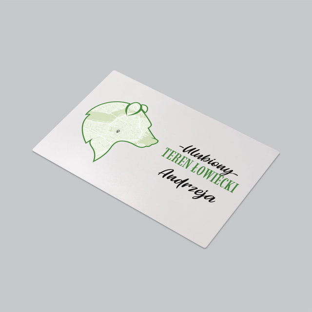 Mapa Miasta: Ulubiony Teren Łowiecki - Podkładka Na Biurko