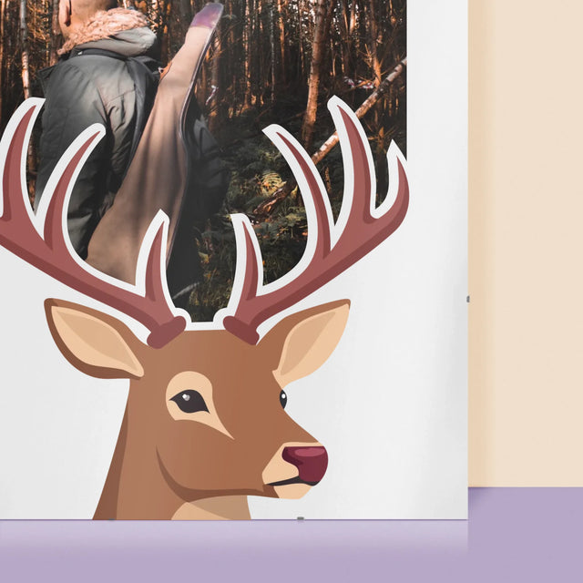 Zdjęcie I Podpis: Jeleń - Personalizowany Plakat