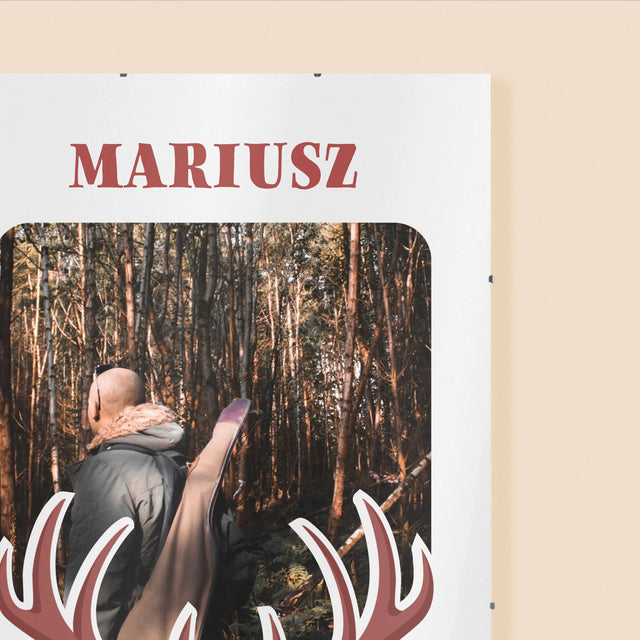 Zdjęcie I Podpis: Jeleń - Personalizowany Plakat