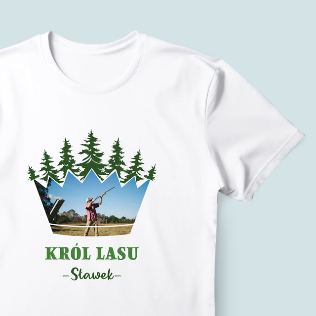 Kształt Ze Zdjęć: Król Lasu - Koszulka Męska z Nadrukiem